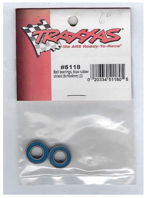 Traxxas 5118 Ball Bearings Blue Rubber Sealed 8x16x5mm 2 NIB EBay