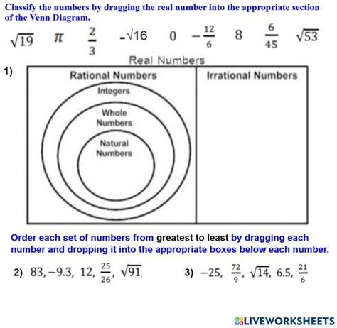 Classifying Real Numbers Worksheet Answer Key Pdf Fill Online