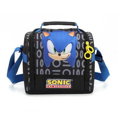 Lancheira Escolar Térmica Sonic The Hedgehog Preto Luxcel