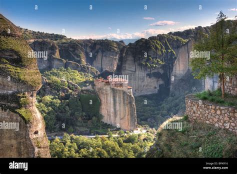 Roussanou Monastery At Meteora In Trikala Region Greece Stock Photo