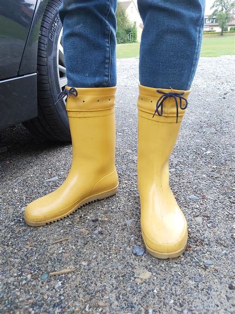 Alte Gelbe Gummistiefel Yellow Vintage Wellies Homersimpson