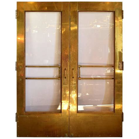 Brass Clad Over Mahogany Double Doors Circa 1900 At 1stdibs Brass Clad Doors Double Door