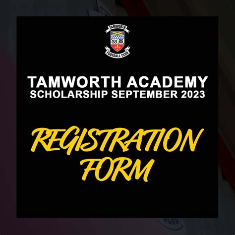 Tamworth FC Academy on Twitter: "🌟 Tamworth Academy Scholarship Programme September 2023 ...