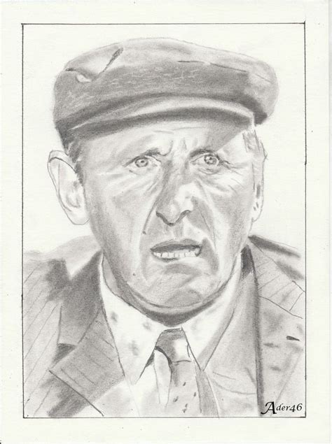 ANDRÉ BOURVIL Bonjour portrait crayon graphite fusain