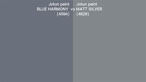 Jotun Paint Blue Harmony Vs Matt Silver Side By Side Comparison