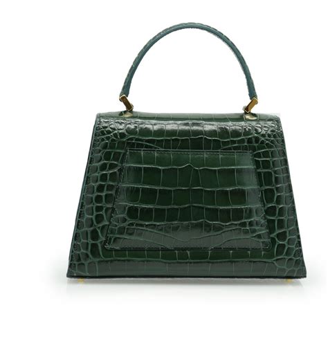 Luxe Green Croc Embossed Boss Babe Hand Bag Slaylebrity