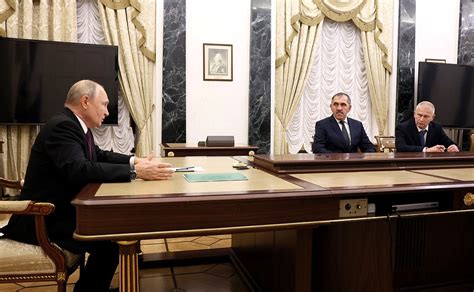 Meeting With Yunus Bek Yevkurov And Andrei Troshev President Of Russia