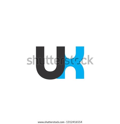 Initial Letter Ux Linked Circle Lowercase Stock Vector Royalty Free