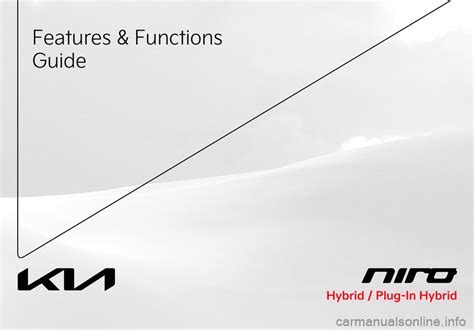 KIA NIRO PHEV 2022 Features and Functions Guide (66 Pages)