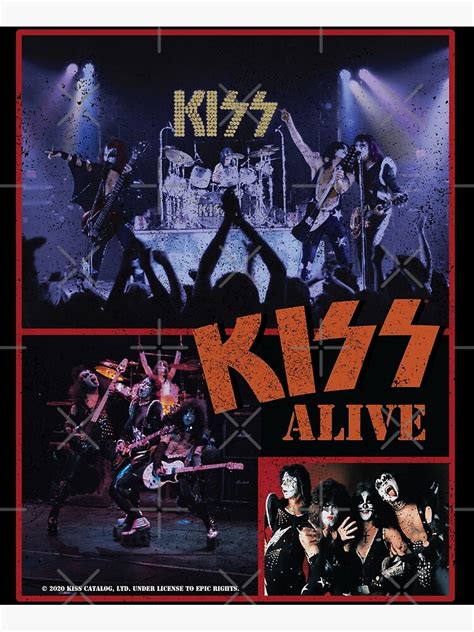 Kiss Alive Era Collage Vintage Iron On Look Poster By Divingdevils