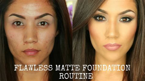 Flawless Full Coverage Matte Foundation Tutorial I Oily Combo Skin