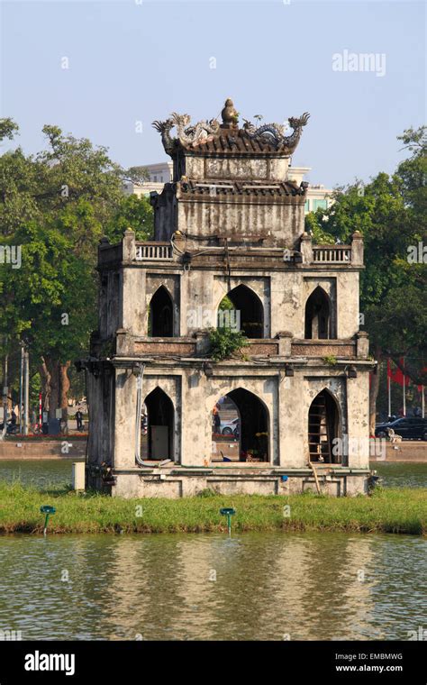 Vietnam, Hanoi, Thap Rua, Turtle Tower, Hoan Kiem Lake Stock Photo - Alamy