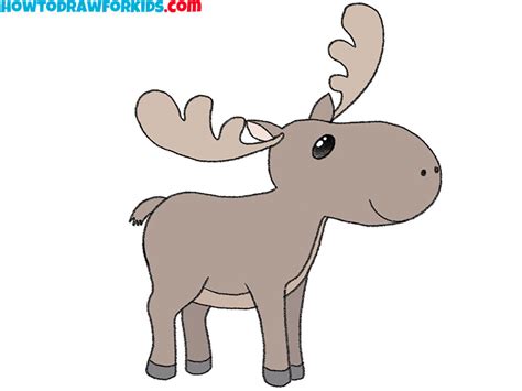 How To Draw A Moose Easy Drawing Tutorial For Kids