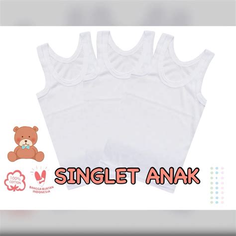 Jual Pcs Lusin Kaos Dalam Anak Singlet Bayi Warna Dan Putih Polos