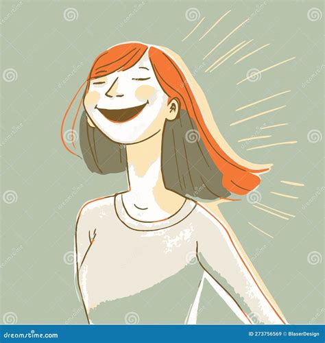 Dibujo Vectorial De Chica Feliz Doodle Dibujado A Mano De Una Mujer