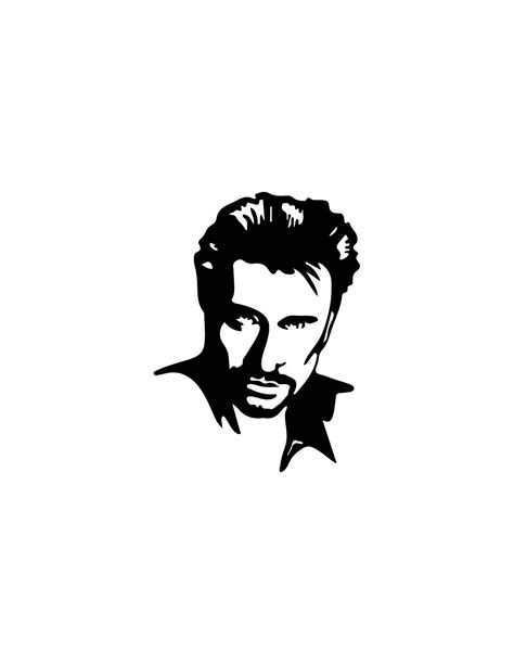 Autocollant Silhouette Johnny Hallyday Music Passion Stickers