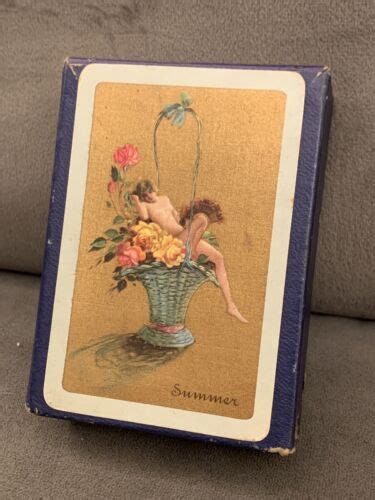 Vintage Playing Cards Naked Lady 1950s EBay