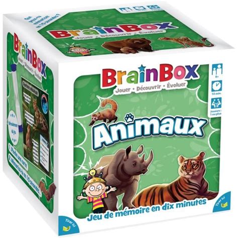 Jeu De Société Brainbox Animaux Jeu Dobservation Et De Mémoire