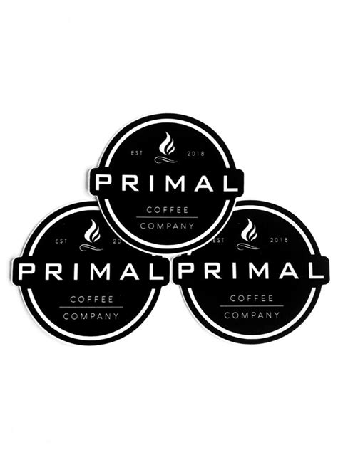 Die Cut Logo Stickers 3-Pack | Primal Coffee Company | Reviews on Judge.me