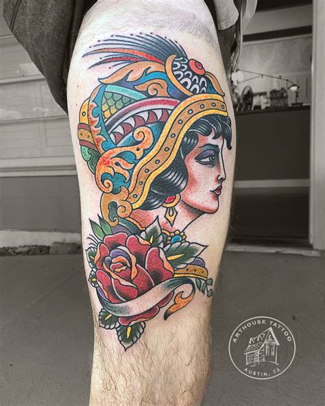 Traditional Gypsy Girl Tattoo