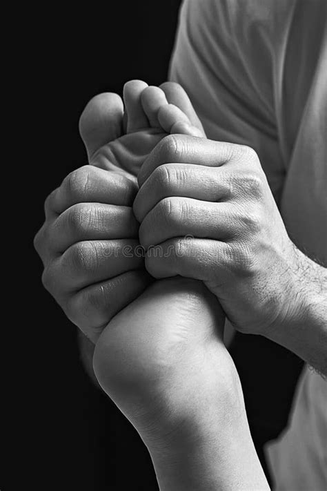 Male Masseur Doing Massage On Female Foot Reflex Zone In The Spa Salon