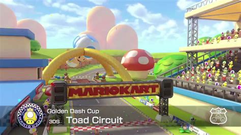 Mario Kart 8 Deluxe Golden Dash Cup 150cc Gameplay