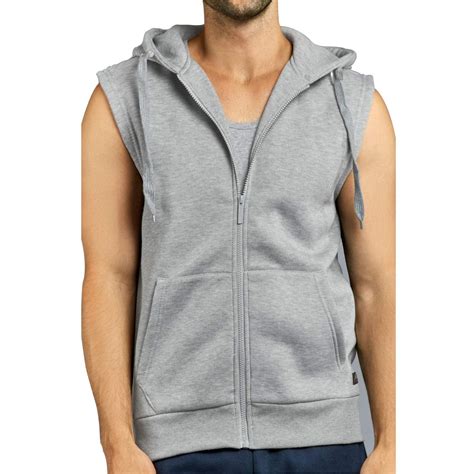 Dailywear Mens Casual Lightweight Sleeveless Zip Up Vest Tank Hoodies