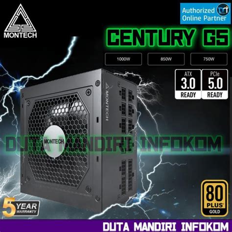 Promo MONTECH CENTURY G5 750W 850W 1000W 80 Plus GOLD ATX3 0 PCIe 5