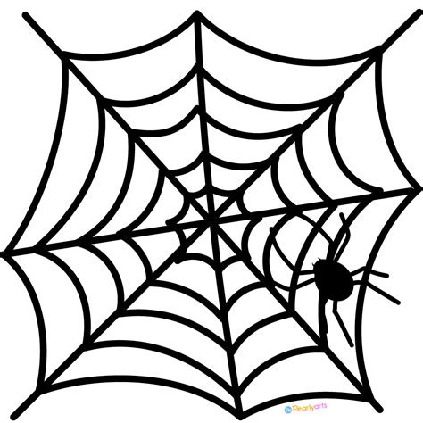 Spider on Web Clipart | FREE DOWNLOAD | Pearly Arts