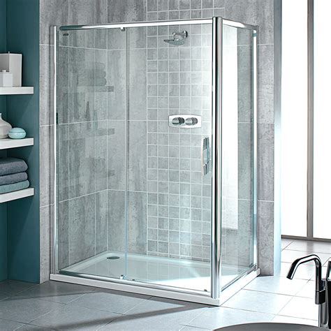 Showerlux Glide 6mm Glass Single Slider Door 1400mm