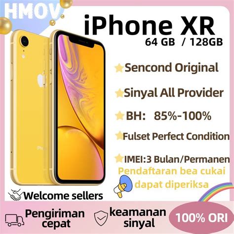 Jual Iphone XR Second 64GB 128GB Kesehatan Baterai 85 95 Original 100