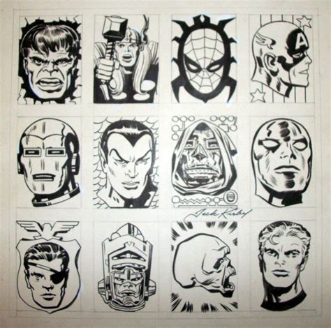 Jack Kirby Marvelmania Heads In Jeremy Kirby S Artwork Comic Art