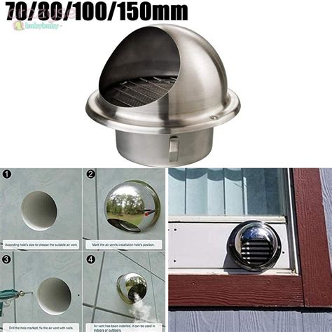 Air Vent Grille Stainless Steel Vent Wall Brushed Kitchen Fans Outlet