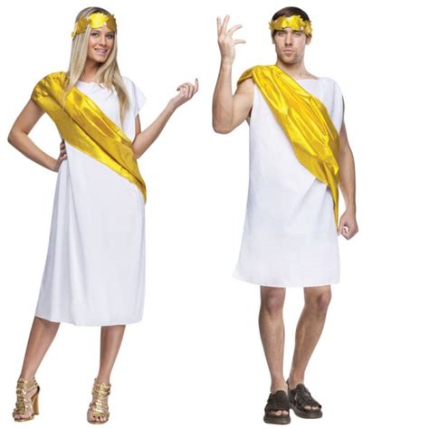 Roman Toga Tunic Sash Adults Fancy Dress Greek Mens Ladies Costume