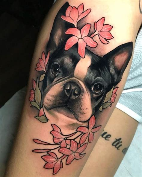 Raquel Escudero Aus Spanien Boston Terrier Tattoo Unterarm Tattoo