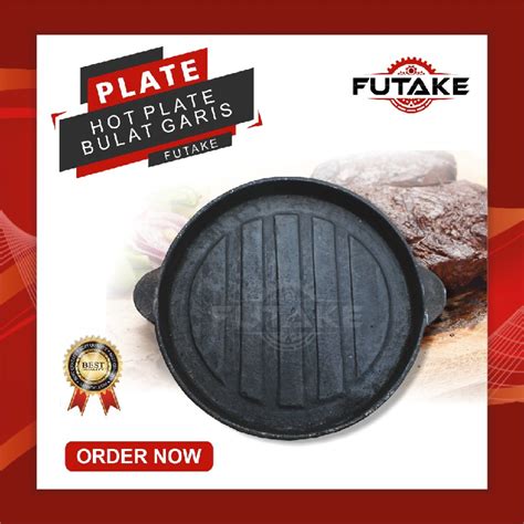 HOTPLATE HOT PLATE BULAT GARIS CAST IRON PIRING STEAK BULAT GARIS