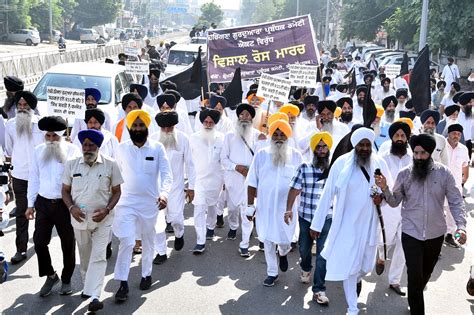 Protest March By Sgpc For Cancellation Of Hsgm Act Against Anti Sikh