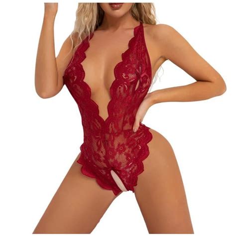 Sous V Tements Sexy Sexy Temptation Lace Tease Open Back Pyjama Suit