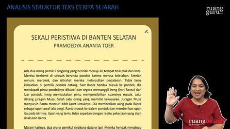 Video Belajar Analisis Struktur Teks Cerita Sejarah Bahasa Indonesia