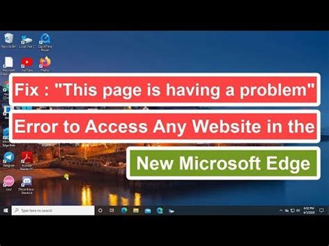 Fix This Page Is Having A Problem Error Accessing Any Website In The