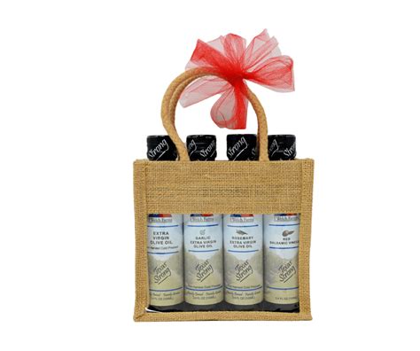 4 Pack Extra Virgin Olive Oil & Balsamic Oil Gift Set - J Welch Farms