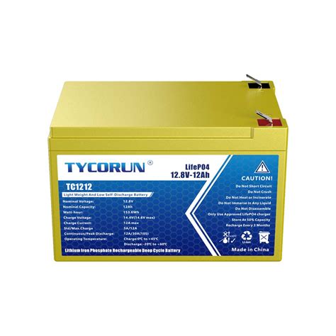 12 Volt 12ah Lithium Deep Cycle Battery Tycorun Batteries