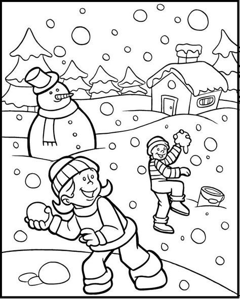 Snowball Coloring Page Coloring Home