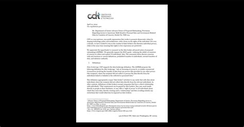 CDT Files Comments With DOJ In Response To Advance Notice Of Proposed