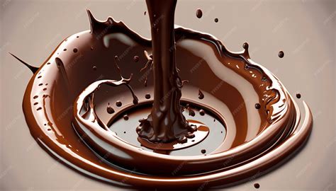 premium ai image liquid chocolate splash moving liquid chocolate