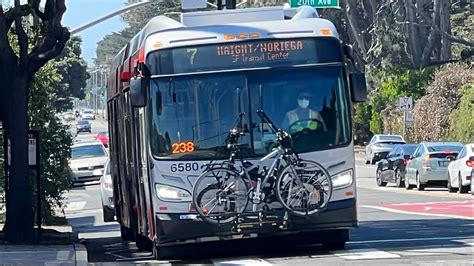 San Francisco Muni 2016 New Flyer Xcelsior Xde60 6580 On Route 7 Haight