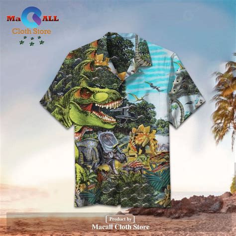 Jurassic Park Hawaiian Shirt Dinosaurs In Jurassic Park Hawaii Shirt Macall Cloth Store