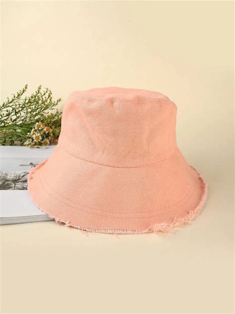 Raw Hem Bucket Hat SHEIN USA In 2021 Bucket Hat Hats Bucket