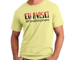 Camiseta Fora Bolsonaro Masculina Tradicional Elo7