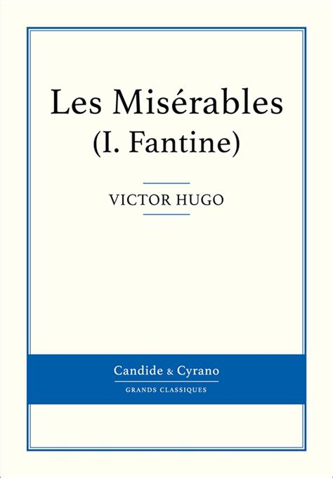 Amazon Les Misérables I Fantine French Edition Kindle edition